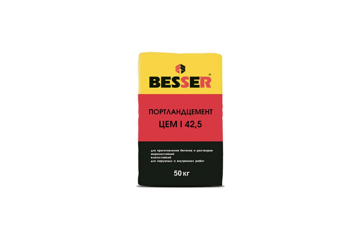 Портландцемент Besser ЦЕМ I 42,5 50 кг 4673725588106 697